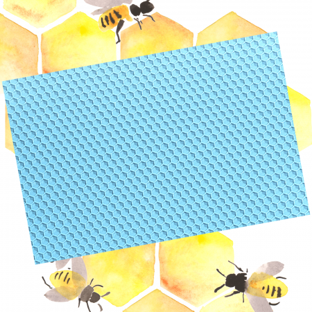 Ceară - matrițe (Pillar Wax) - Foiță tip fagure din ceară colorată - Albastru Deschis