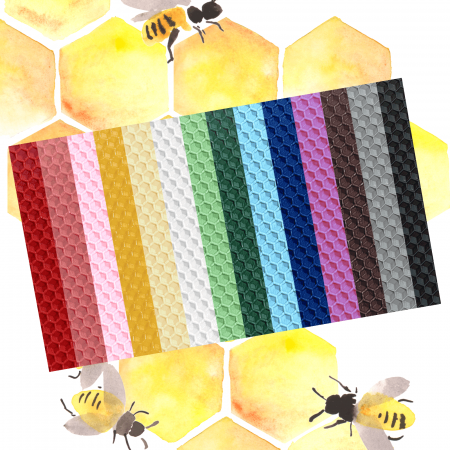 Ceară - matrițe (Pillar Wax) - Foiță tip fagure din ceară colorată- Set Mix Multicolor