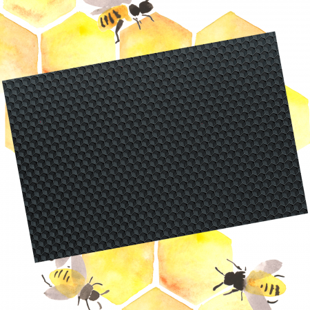 Ceară - matrițe (Pillar Wax) - Foi?ă tip fagure din ceară colorată - Negru