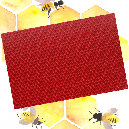 Ceară - matrițe (Pillar Wax) - Foiță tip fagure din ceară colorată - Rosu