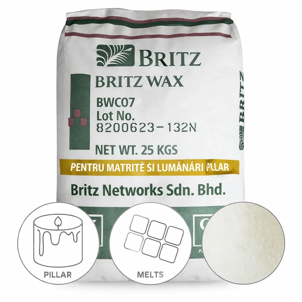 Ceară - matrițe (Pillar Wax) - Ceară de Palmier cristalizată BWC07 (matrițe, cristal tip stea)