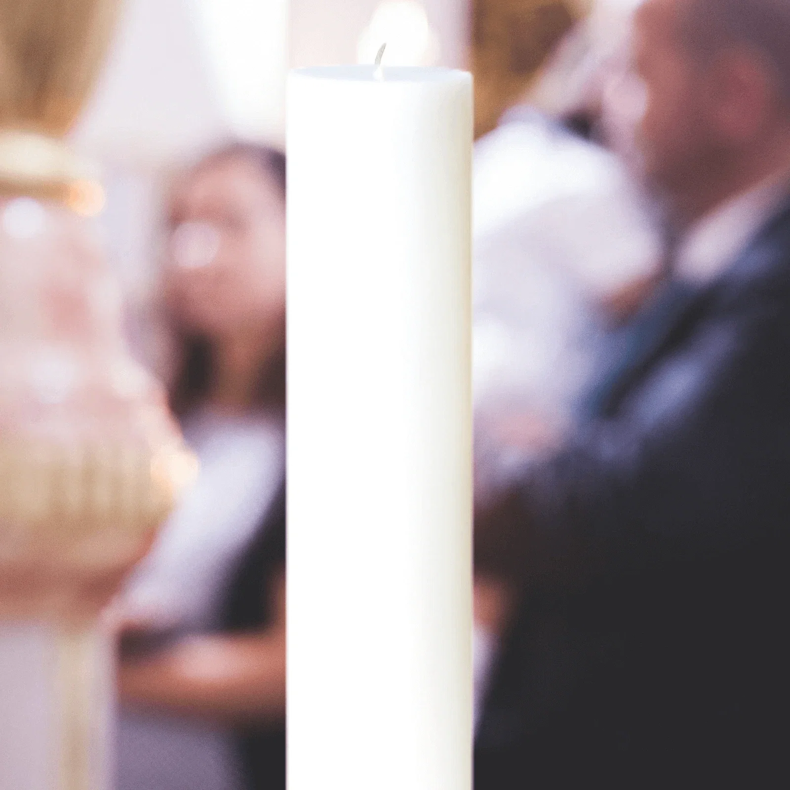 Lumânări Botez simple - Lumanare Botez Alba