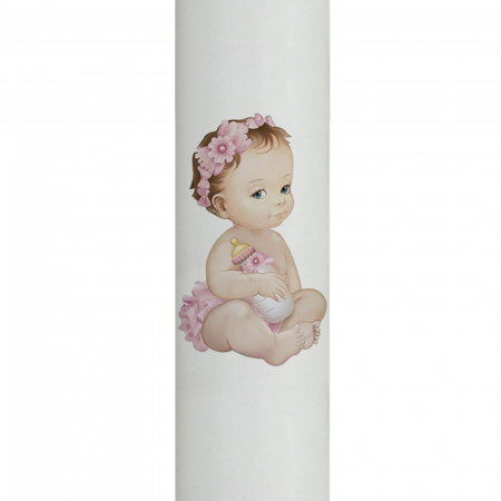 Lumanare Botez Bebelina Roz [3]