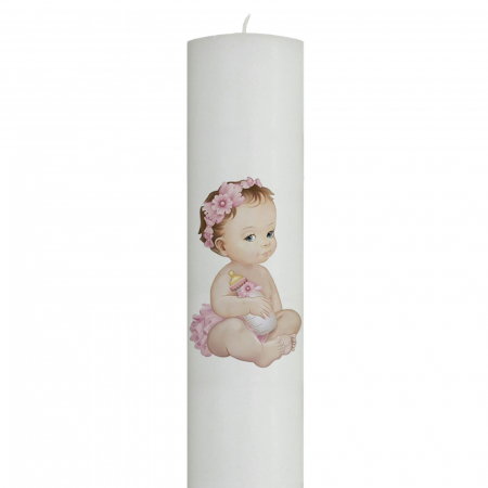 Lumanare Botez Bebelina Roz [1]