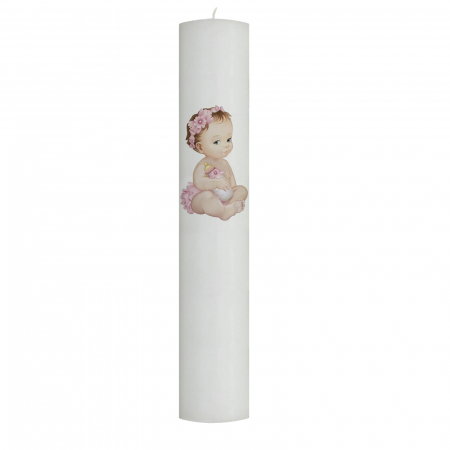 Lumanare Botez Bebelina Roz [4]