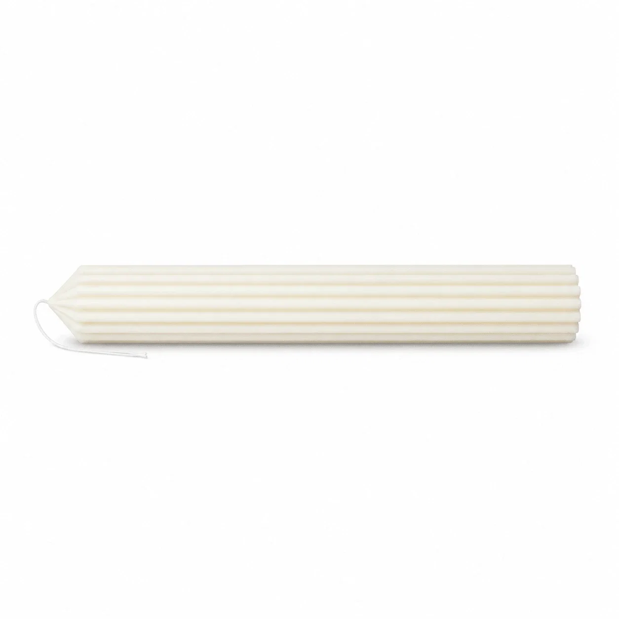 Lumânare Botez Canelată din Ceară de Soia – Ivory Natural [4]