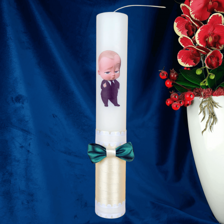 Lumanare botez decorata Bebe Boss [1]