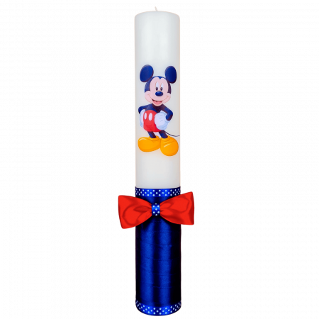Lumanare botez decorata Mickey rosu [2]