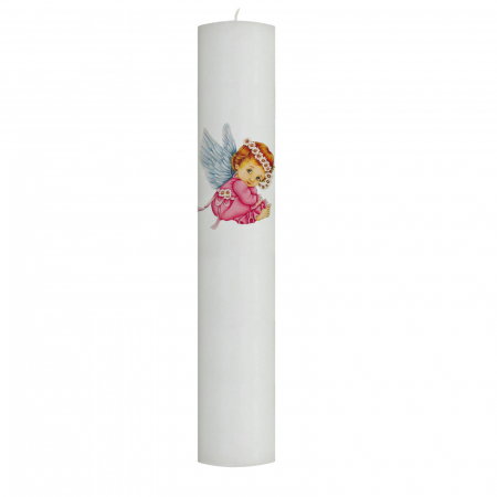 Lumanare Botez Ingeras Roz [1]