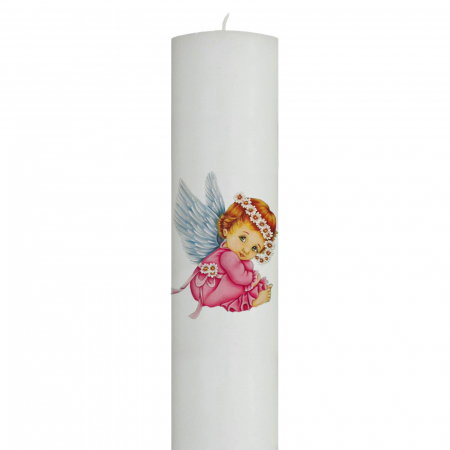 Lumanare Botez Ingeras Roz [2]