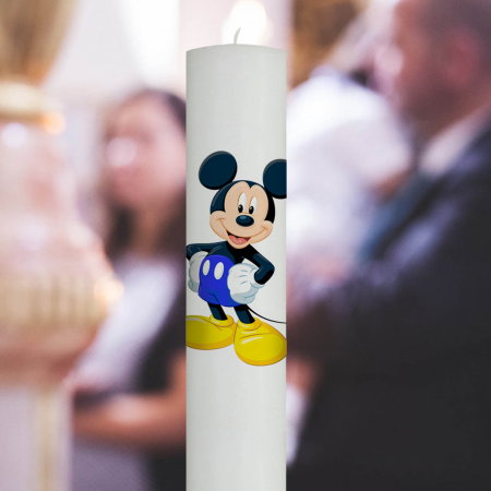 Lumânări Botez simple - Lumanare Botez Mickey cu albastru