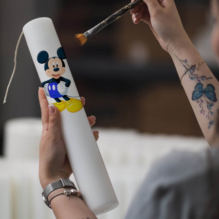 Lumanare Botez Mickey cu albastru [3]