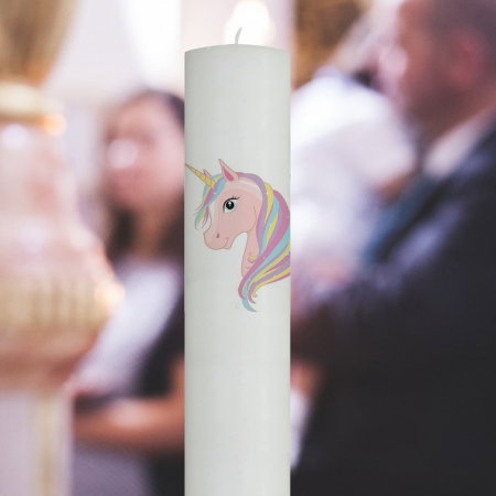 Lumânări Botez simple - Lumanare Botez Unicorn Roz