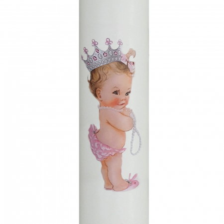 Lumanare Botez Printesa cu roz [3]