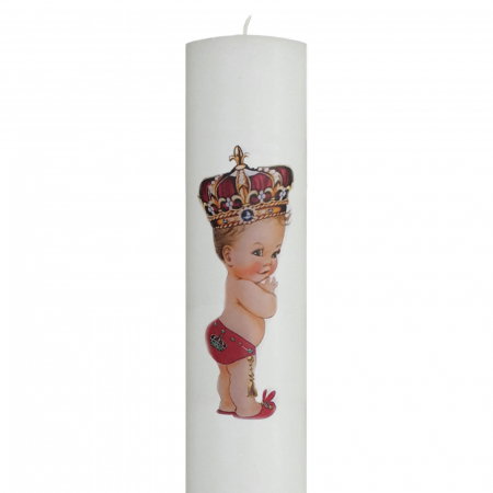 Lumanare Botez Print cu rosu [1]