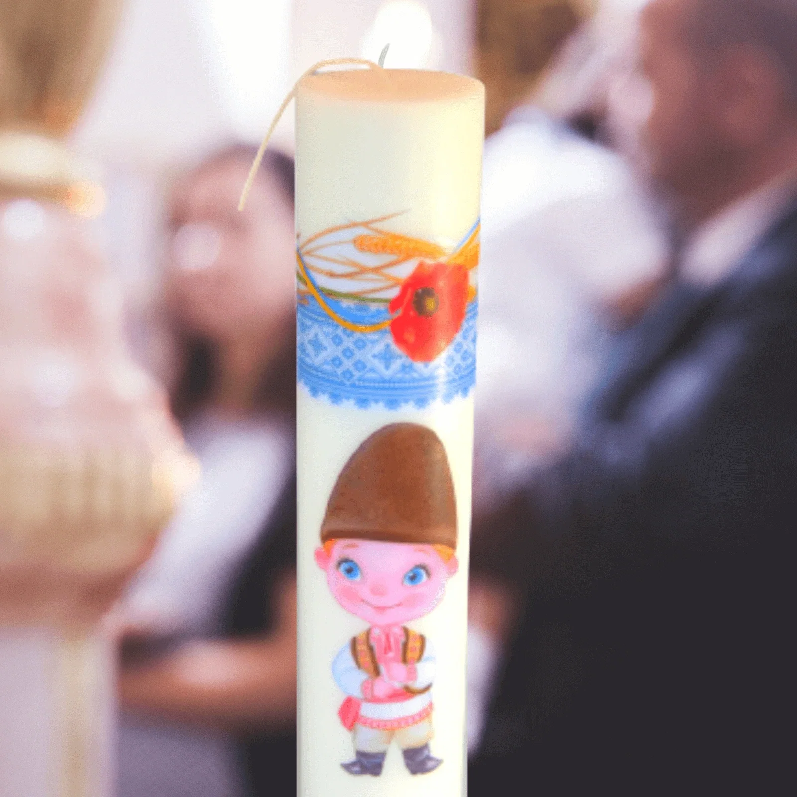 Lumânări Botez simple - Lumanare Botez Traditionala Baieti