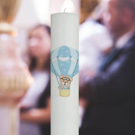 Lumânări Botez simple - Lumanare Botez Ursulet in balon