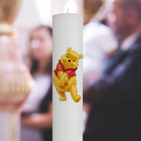 Lumânări Botez simple - Lumanare Botez Winnie cu vesta rosie
