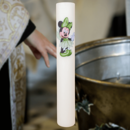 Lumânări Botez simple - Lumanare Botez Zana verde