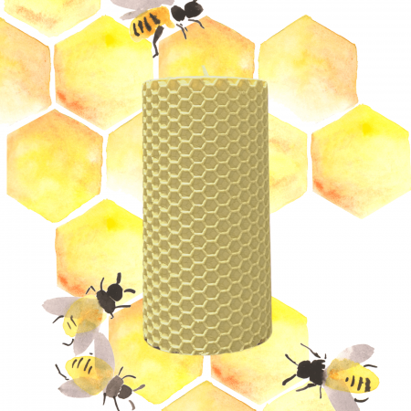 Lumânări Decorative - Lumânare tip Fagure din Ceară Colorată - Vanila