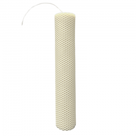 Lumânare tip fagure din ceară colorată, rulată manual - ivory [3]