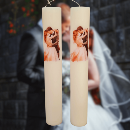 Lumânări Nuntă simple - Set 2 Lumanari Nunta Dansul Iubirii