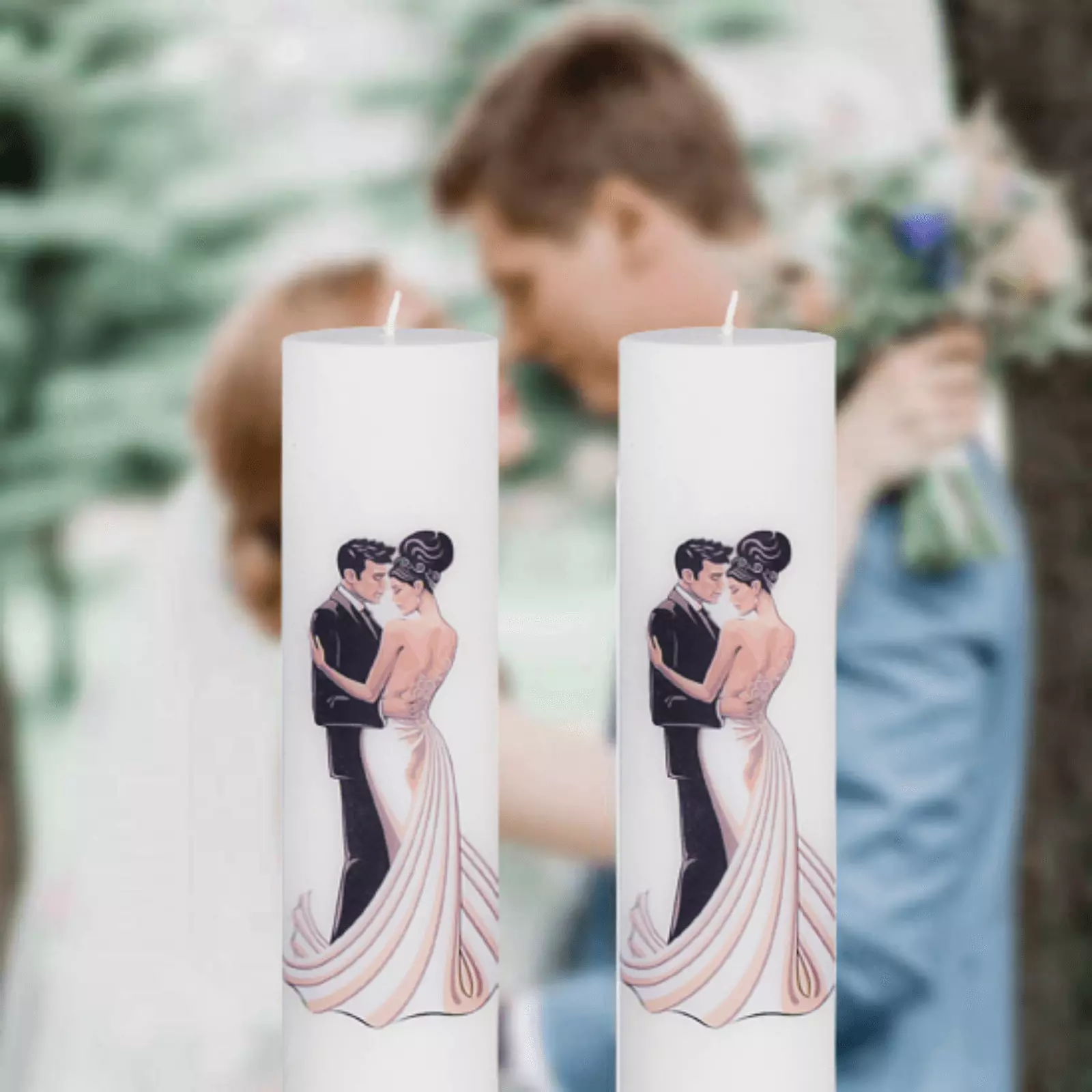 Articole Nuntă - Set 2 Lumanari Nunta Miri Dansand