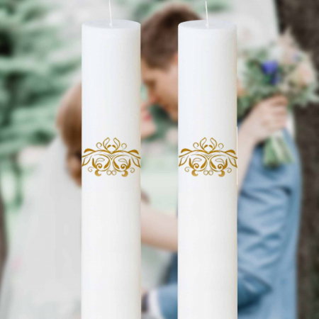Articole Nuntă - Set 2 Lumanari Nunta Model Regal
