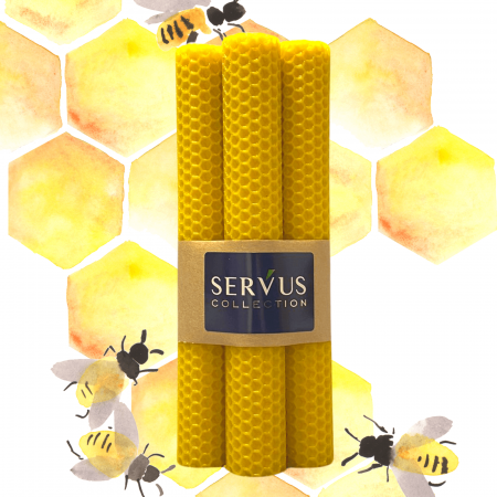 Târgul de Reduceri - Set 4 Lumânări naturale fagure din Ceară de Albine