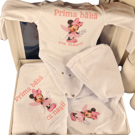 Set prima baita cu na?ii pentru fetita - model Minnie Zana Roz [1]