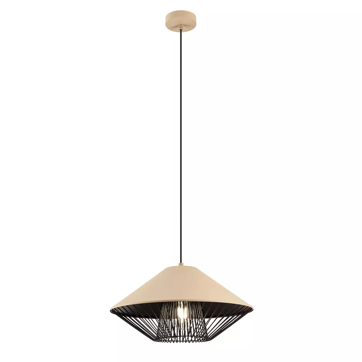 SPRING SALE - Suspensie REDO GRILL 01-3007 E27 MATT GREY BEIGE 1 x max.42W   IP20