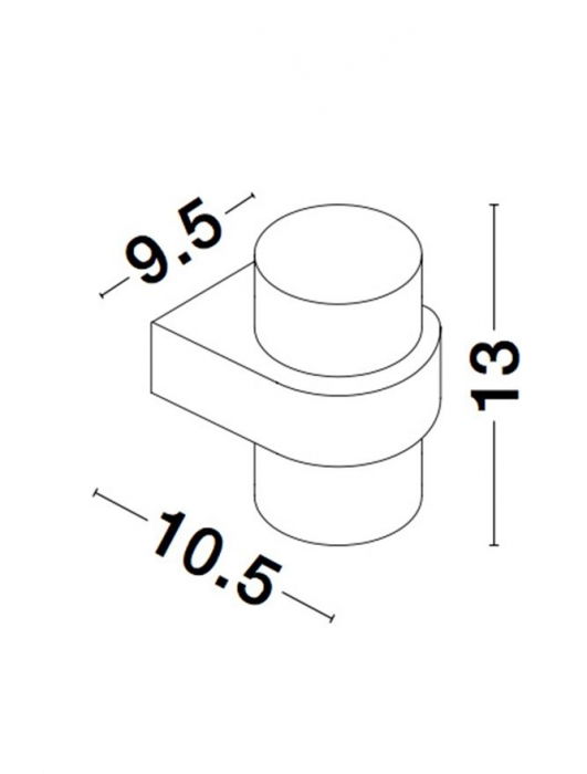 9925666 Aplica Nova Luce DARF LED 2x5W 690lm 3000K IP65 Aluminium ABS Diffuser Sandy Black CRI>80 Beam Angle 115° Light Up & Down [5]