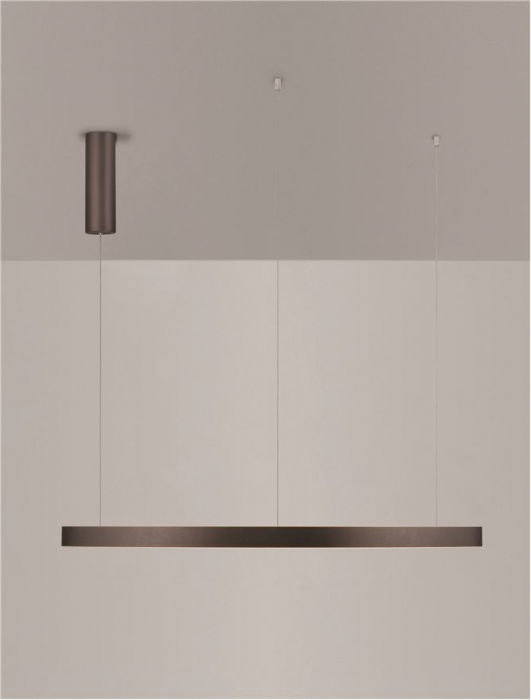 Lustra Nova Luce ELOW EN 9345651 LED 106W 3000K 4899lm Brushed BroW n Coffee Aluminium & Silicone  Triac Dimmable IP20 [4]