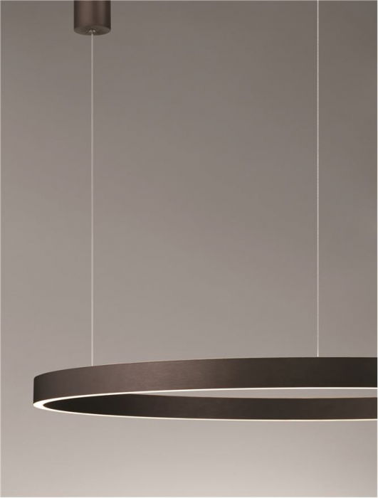 Lustra Nova Luce ELOW EN 9345651 LED 106W 3000K 4899lm Brushed BroW n Coffee Aluminium & Silicone  Triac Dimmable IP20 [6]