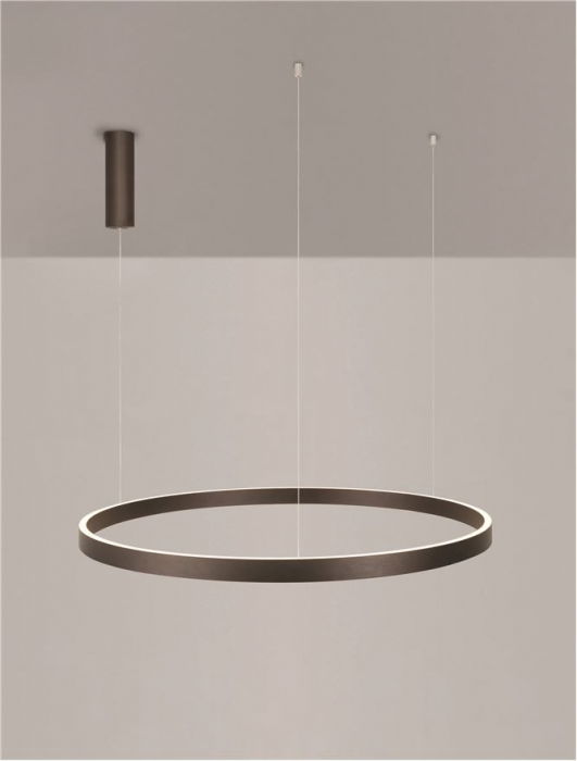 Lustra Nova Luce ELOW EN 9345651 LED 106W 3000K 4899lm Brushed BroW n Coffee Aluminium & Silicone  Triac Dimmable IP20 [7]