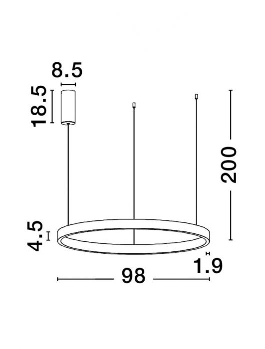 Lustra Nova Luce ELOW EN 9345651 LED 106W 3000K 4899lm Brushed BroW n Coffee Aluminium & Silicone  Triac Dimmable IP20 [8]