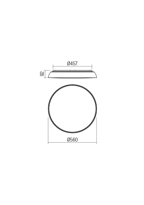 Plafoniera REDO Erie 01-1681 LED 50W 3000K 3152lm Ø560 IP20 Nedimabila White [3]