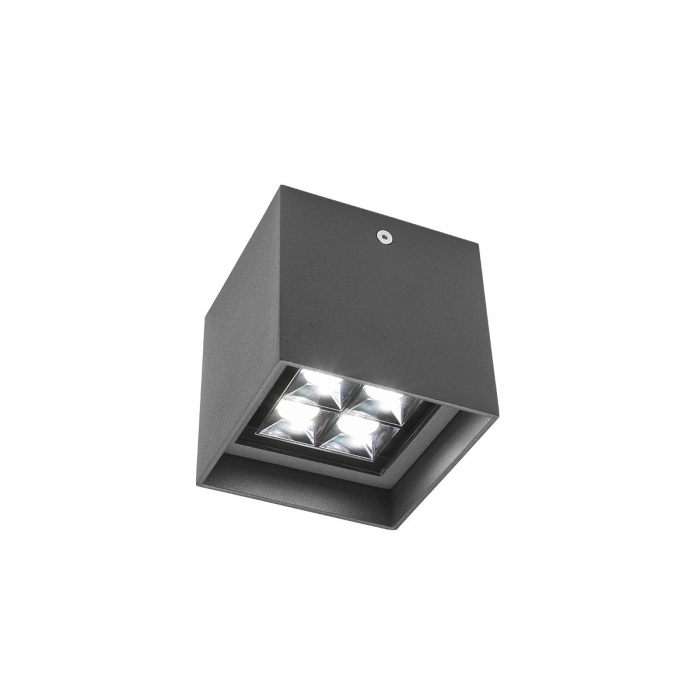 R90229 Plafoniera REDO HUB LED 9W 605lm 3000K IP54 Aluminiu Turnat Dark Gray Optics 38° CRI 80 [1]