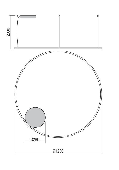 Suspensie Redo Orbit LED Direct Light bronz  84W  7145 lumeni  alb neutru 4000K 01-1919 [2]