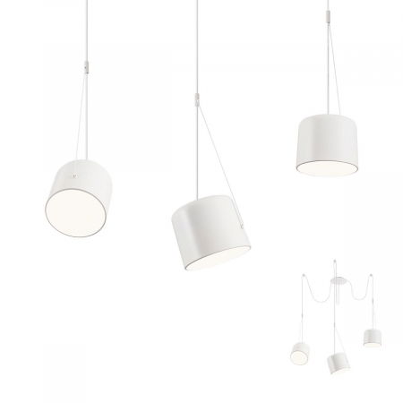 BLACK FRIDAY - 01-1825  Suspensie  REDO DODO, White, E27, 3x15W, IP20