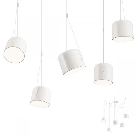 BLACK FRIDAY 2024 - 01-1827  Suspensie  REDO DODO, White, E27, 5x15W, IP20