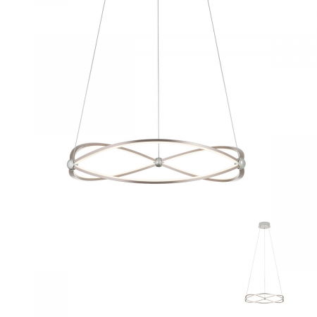 BLACK FRIDAY 2024 - 01-2251 Suspensie REDO QUARK LED 40,5W 3397lm 3000K IP20 Aluminiu Satin Nickel CRI80 3 STEP DIMMING