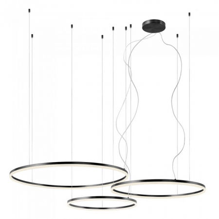 BLACK FRIDAY 2024 - 01-1954 Suspensie REDO ORBIT LED 40,5+55+68W 13967lm 3000K IP20 Aluminiu Sand Black CRI 80 Dimabil TRIAC