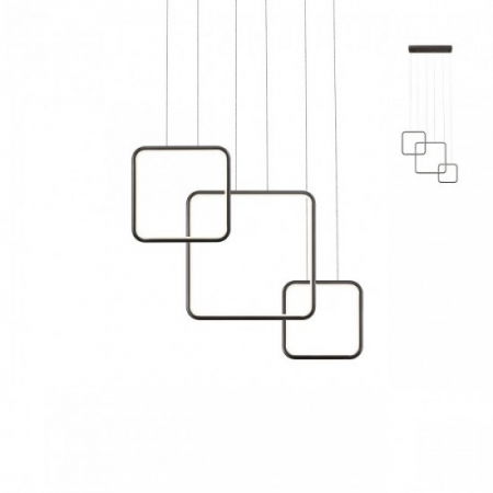 BF LUSTRE - 01-2098 Suspensie REDO THAI LED 54W 3961lm 3000K IP20 Aluminiu Sand Black CRI80 DIMABIL