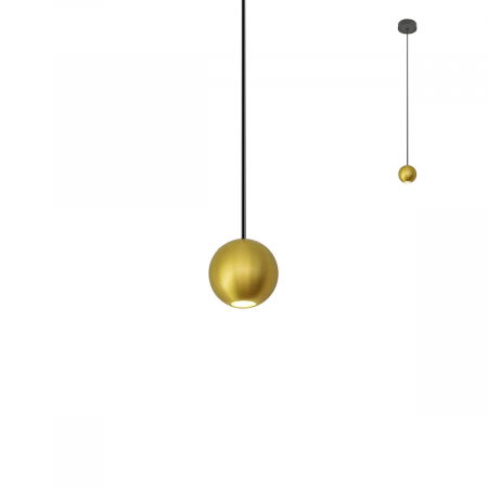 01-2357 Suspensie REDO OBO LED 4,5W 270lm 3000K IP20 Aluminiu Brush Brass CRI90 Nedimabil