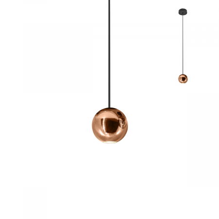 01-2358 Suspensie REDO OBO LED 4,5W 270lm 3000K IP20 Aluminiu Rose Gold CRI90 Nedimabil