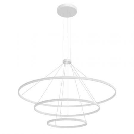 BLACK FRIDAY - 01-2484 Suspensie REDO ORBIT LED 186W 14801lm 4000K IP20 Aluminiu Sand White CRI 80 Dimabil TRIAC