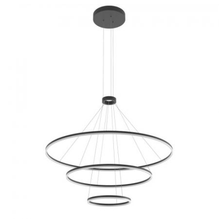 BLACK FRIDAY 2024 - 01-2486 Suspensie REDO ORBIT LED 186W 14801lm 4000K IP20 Aluminiu Sand Black CRI 80 Dimabil TRIAC