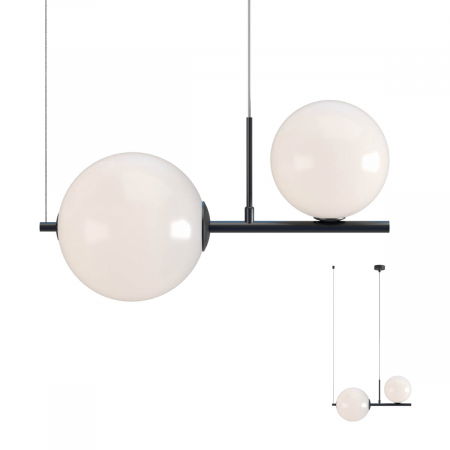 BLACK FRIDAY 2024 - 01-2646 Suspensie REDO TALIS E27 2x42W  IP20 Metal/Sticla Black