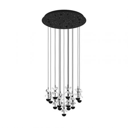Candelabre - 390277 Candelabru EGLO PIANOPOLI 2 390277, 15X1,8W, 3000K, Oțel, Negru